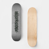 Vruchtbare Tattoo Slate Gray Ombre Persoonlijk Skateboard (Voorkant)