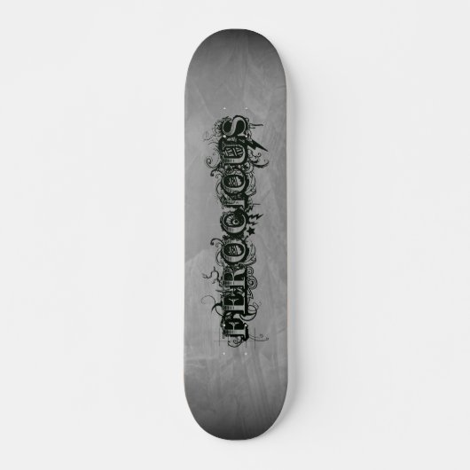 Vruchtbare Tattoo Slate Gray Ombre Persoonlijk Skateboard (Voorkant)