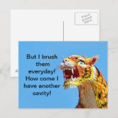 Vruchtbare tijgersculptuur briefkaart (Voorkant / Achterkant)