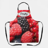 Vruchtbare verse bessenfoto met tekst schort (Voorkant)