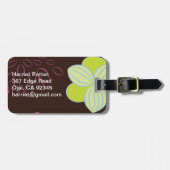 Vruchtblaasjes met fijne tederboomgriep bagagelabel (Voorkant horizontaal)