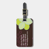 Vruchtblaasjes met fijne tederboomgriep bagagelabel (Voorkant verticaal)