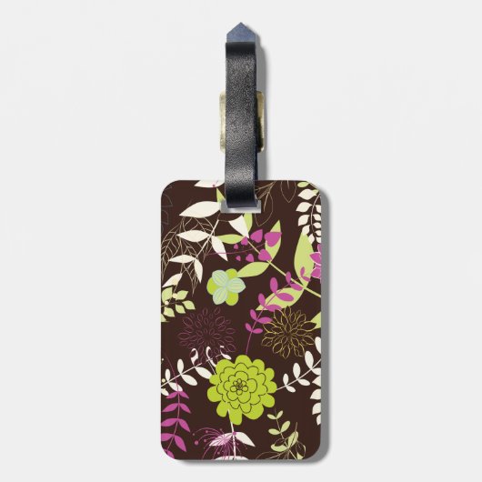 Vruchtblaasjes met fijne tederboomgriep bagagelabel (Achterkant verticaal)