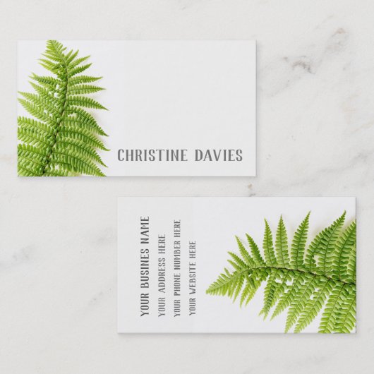 Vruchtblad, exotische plant, florale visitekaartje (Voorkant / Achterkant)