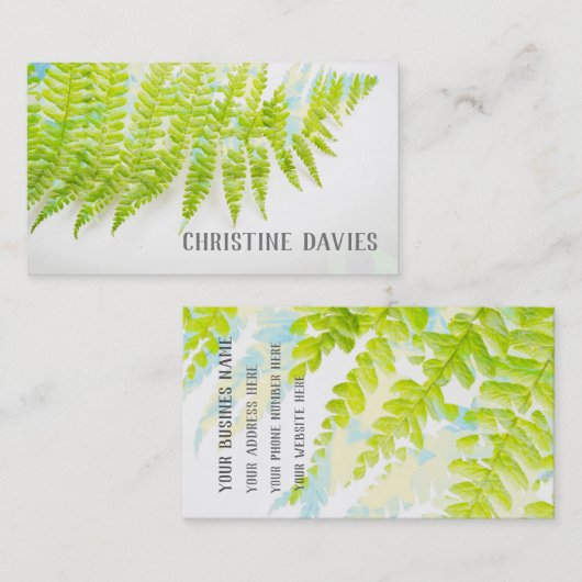 Vruchtblad, exotische plant, florale visitekaartje (Voorkant / Achterkant)