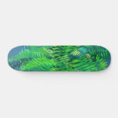 Vruchtbladeren, bloemontwerp, groen, blauw en groe persoonlijk skateboard (Horizontaal)