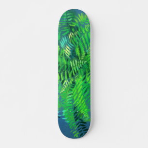 Vruchtbladeren, bloemontwerp, groen, blauw en groe persoonlijk skateboard