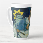 Vruchtbloemen leven nog  kunst geprogrammeerd latte mok (Linkerhoek)