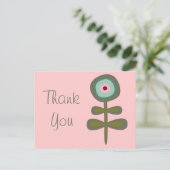 Vruchtbloemkool Cute Girly Retro Floral Briefkaart (Staand voorkant)