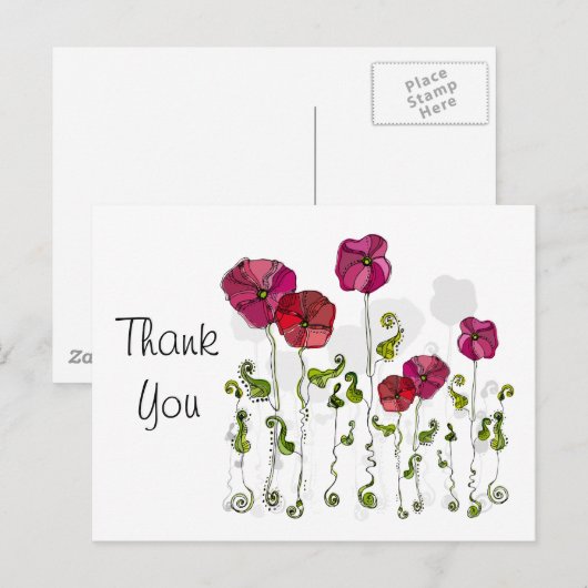 Vruchtbloemkool Cute Girly Retro Floral Briefkaart (Voorkant / Achterkant)