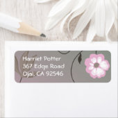 Vruchtbloemkool Cute Girly Retro Floral Etiket (Insitu)