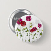 Vruchtbloemkool Cute Girly Retro Floral Ronde Button 5,7 Cm (Voorkant /achterkant)
