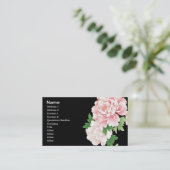 Vruchtbloemkool Cute Girly Retro Floral Visitekaartje (Staand voorkant)