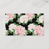 Vruchtbloemkool Cute Girly Retro Floral Visitekaartje (Achterkant)