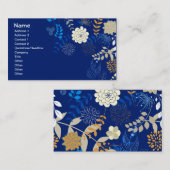 Vruchtbloemkool Cute Girly Retro Floral Visitekaartje (Voorkant / Achterkant)