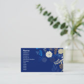 Vruchtbloemkool Cute Girly Retro Floral Visitekaartje (Staand voorkant)