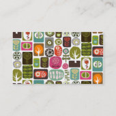 Vruchtbloemkool Cute Girly Retro Floral Visitekaartje (Achterkant)