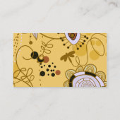 Vruchtbloemkool Cute Girly Retro Floral Visitekaartje (Achterkant)