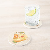 Vruchtbloemkool Cute Girly Retro Floral Zandsteen Onderzetter (Zijkant)