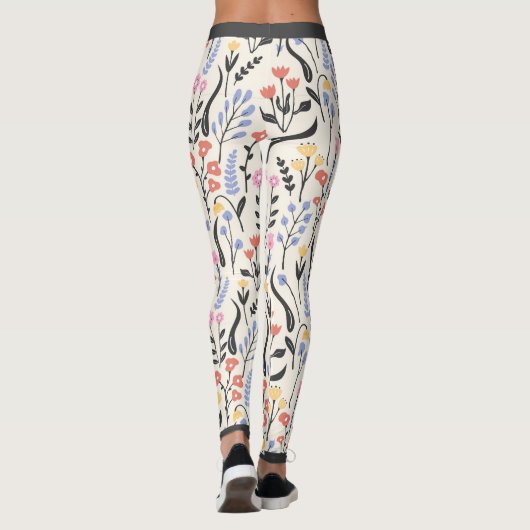 Vruchtbloempatroon Leggings (Achterkant)