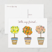 Vruchtbomen, Hallo mijn vriend Briefkaart (Voorkant / Achterkant)