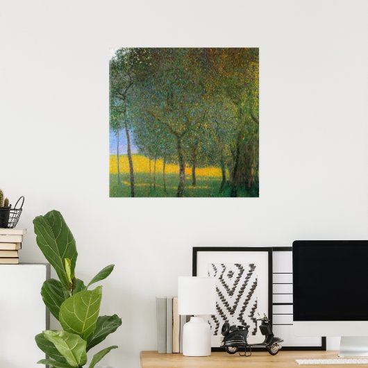 Vruchtbomen van Gustav Klimt,  Art Nouveau Poster (Thuiskantoor)