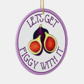 Vruchtboomvruchten, vers gesneden Paarse figuren Keramisch Ornament (Rechts)