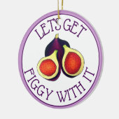 Vruchtboomvruchten, vers gesneden Paarse figuren Keramisch Ornament (Links)