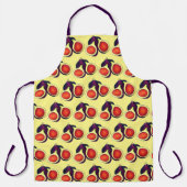 Vruchtboomvruchten, vers gesneden Paarse figuren Schort (Voorkant)