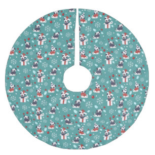 Vruchtborstel met kersttang kerstboom rok