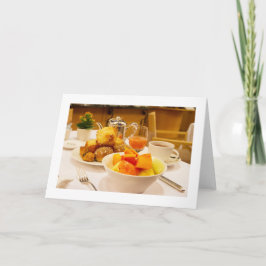 Vruchtcompote, gevuld met blanco Wenskaart Kaart