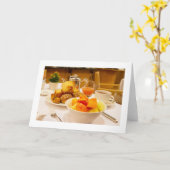 Vruchtcompote, gevuld met blanco Wenskaart Kaart (Gele Bloem)