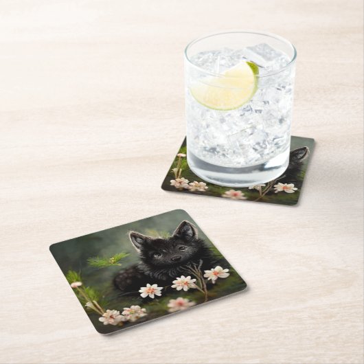 Vruchtdieren met celstaart kartonnen onderzetters (Insitu)