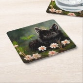 Vruchtdieren met celstaart kartonnen onderzetters (Schuin)