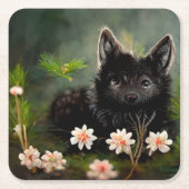 Vruchtdieren met celstaart kartonnen onderzetters (Voorkant)