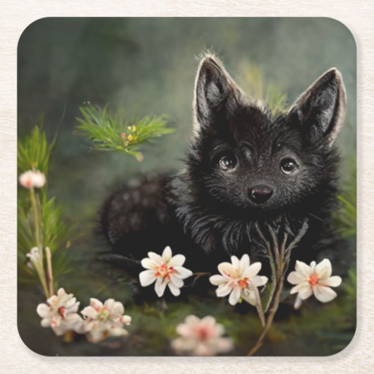 Vruchtdieren met celstaart kartonnen onderzetters (Voorkant)