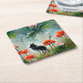 Vruchtdieren met celstaart kartonnen onderzetters (Schuin)