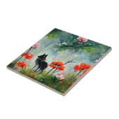 Vruchtdieren met celstaart tegeltje (Zijkant)