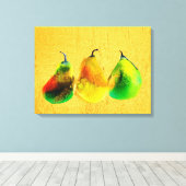 Vruchtdoek voor waterverf van pear canvas afdruk (Insitu (Houten vloer))