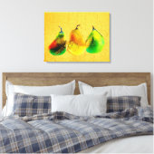 Vruchtdoek voor waterverf van pear canvas afdruk (Insitu (Slaapkamer))