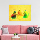 Vruchtdoek voor waterverf van pear canvas afdruk (Insitu (Woonkamer))