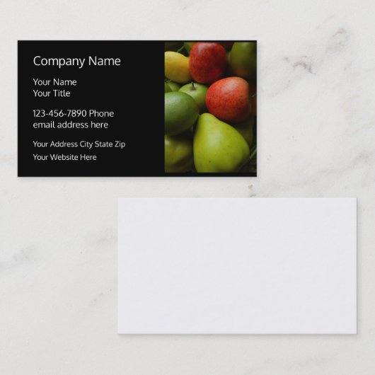 Vruchteetthema Visitekaartje (Voorkant / Achterkant)
