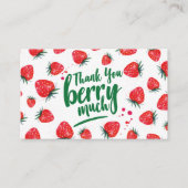 Vruchten aardbei rode klauw Dank u wel  Visitekaartje (Voorkant)