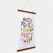 Vruchten alfabet hangend wandkleed (Gebogen)