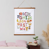 Vruchten alfabet hangend wandkleed (Slaapkamer)