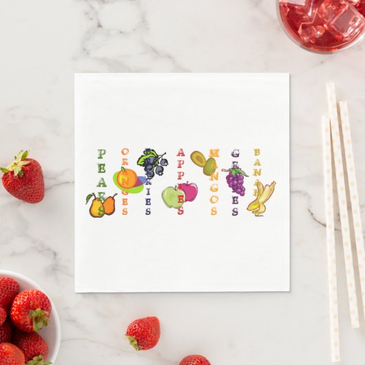 Vruchten Appelappels Fruit Design Servet (Insitu)