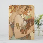 Vruchten (Art Nouveau) (Vrouw Portret) (vruchten) Kaart (Staand voorkant)