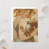 Vruchten (Art Nouveau) (Vrouw Portret) (vruchten) Kaart (Voorkant / Achterkant in situ)