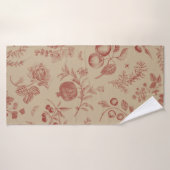 Vruchten, bessen en bloemen. Najaar naadloos patro Badhanddoek (Badhanddoek)