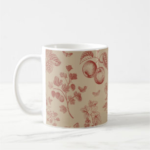 Vruchten, bessen en bloemen. Najaar naadloos patro Koffiemok